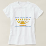 T-shirt Menorah de sept branches de l'Israël et du Shema<br><div class="desc">Menorah de sept branches de l'Israël et du Shema Israël</div>