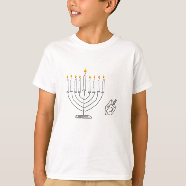 T-shirt Menorah et Dreidel (Devant)