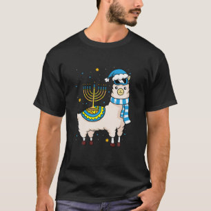 T-shirt Menorah Hanoukka Llama Amateurs mignonnes Alpaca C
