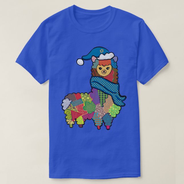 T-shirt Menorah Hanoukka Llama Cute Alpaca Chanukah (Design devant)