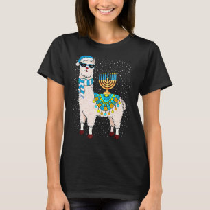 T-shirt Menorah Hanoukka Llama Cute Alpaca Chanukah