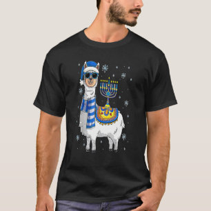 T-shirt Menorah Hanoukka Llama Cute Alpaca Chanukah
