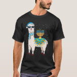 T-shirt Menorah Hanoukka Llama Cute Alpaca Chanukah Cadeau<br><div class="desc">Menorah Hanoukka Llama Cute Alpaca Chanukah Cadeau</div>