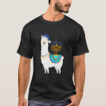 T-shirt Menorah Hanoukka Llama Cute Alpaca Chanukah Christ<br><div class="desc">Menorah Hanoukka Llama Cute Alpaca Chanukah Pajama de Noël</div>