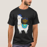 T-shirt Menorah Hanoukka Llama Cute Alpaca Chanukah Christ<br><div class="desc">Menorah Hanoukka Llama Cute Alpaca Chanukah Pajama de Noël.</div>