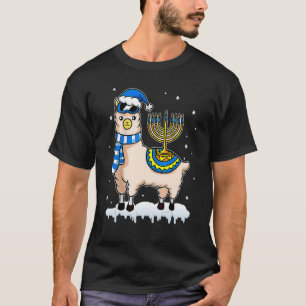 T-shirt Menorah Hanoukka Llama Cute Alpaca Chanukah Christ