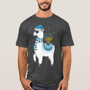 T-shirt Menorah Hanoukka Llama Cute Alpaca Chanukah Christ