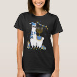 T-shirt Menorah Hanoukka Llama Cute Alpaca Chanukah Holida<br><div class="desc">Minorah Hanoukka Llama Cute Alpaca Chanukah Saison de vacances</div>