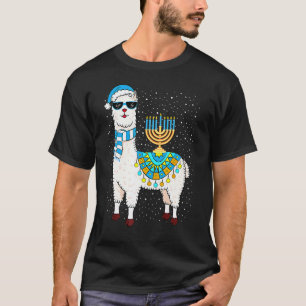 T-shirt Menorah Hanukkah Lama Mignon Alpaca Chanukah
