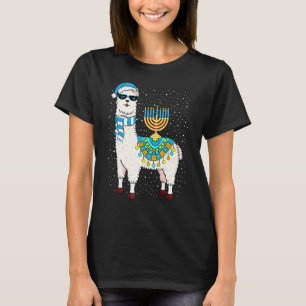T-shirt Menorah Hanukkah Lama Mignon Alpaca Chanukah