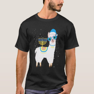 T-shirt Menorah Hanukkah Lama Mignon Alpaca Chanukah Vêtem