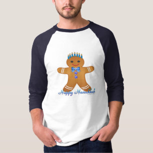 T-shirt Menorah homme en pain d'épices Hanukkah joyeux