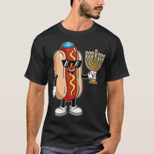 T-shirt Menorah Hot Dog Drôle Hanukkah