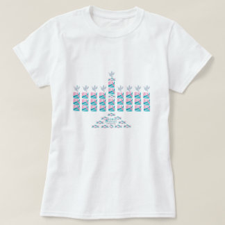 T-shirt MENORAH-Rose et Teal !