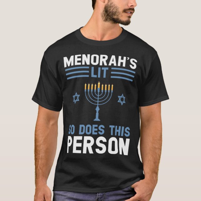 T-shirt menorah's lit so does this person Festival (Devant)