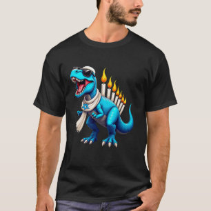 T-shirt Menorasaurus Dinosaur Menorah Hanoukka Juifs enfan