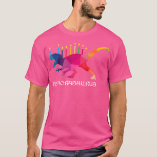 T-shirt Menorasaurus Funny Hanoukka Menorah Dinosaur T Shi