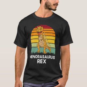T-shirt Menorasaurus Rex Dinosaur Rex Menorah Hanukkah Je