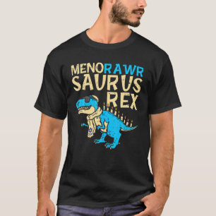 T-shirt Menorawr Saurus Rex Dinosaure Juif Hanoukka Kids
