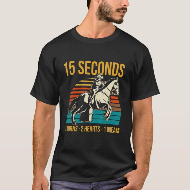 T-shirt Mens 15 Secondes 3 Turns 2 Coeurs 1 Baril Rêve Ra (Devant)
