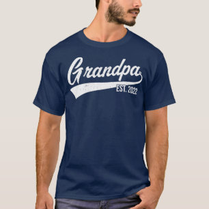T-shirt Mens 1st Time Grand-père EST 2022 Nouveau Premier