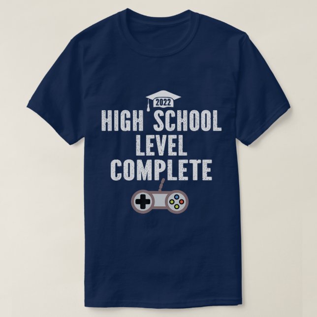 T-shirt Mens 2022 Grad High School Niveau Complet Senior G (Design devant)