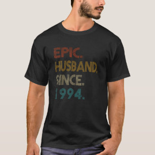 T-shirt Mens 28th Wedding Anniversary For Him Epic Husband
