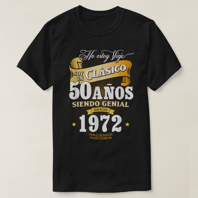 T-shirt Mens 50th Birthday poison pour Him in Spanish (Design devant)