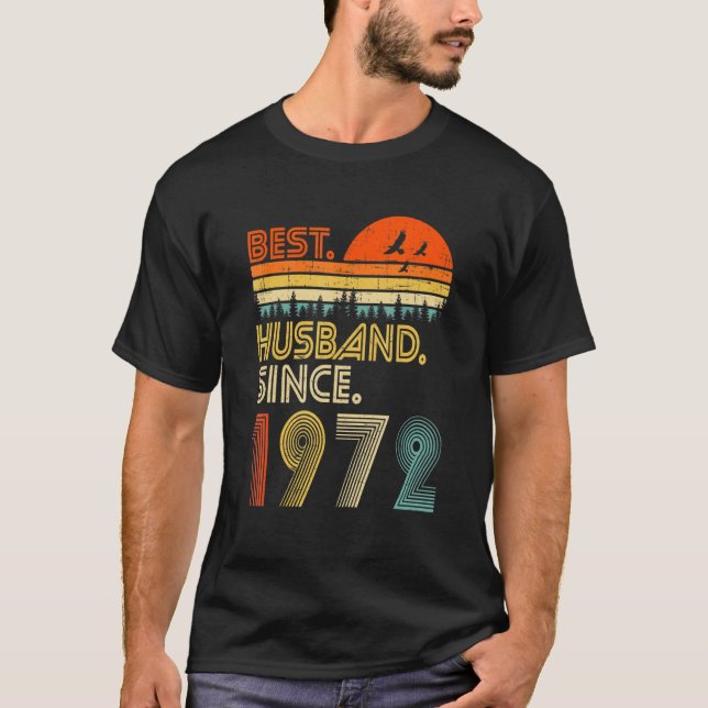 T-shirt Mens 50th Wedding Anniversary  Best Husband Since  (Devant)