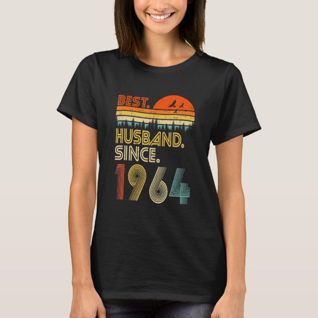 T-shirt Mens 58th Wedding Anniversary  Best Husband Since  (Devant)