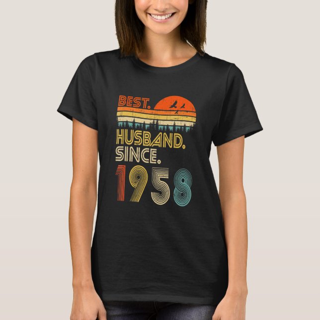 T-shirt Mens 64th Wedding Anniversary  Best Husband Since  (Devant)