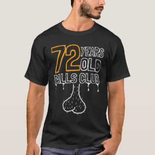 T-shirt Mens 72e anniversaire Old Balls Club 72 ans de gén