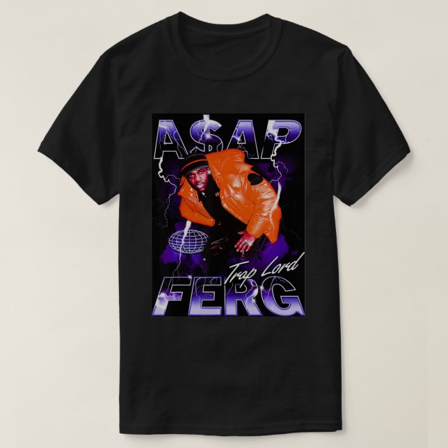 T-shirt Mens A$AP Ferg Official Trap Lord Photo Tee (Design devant)