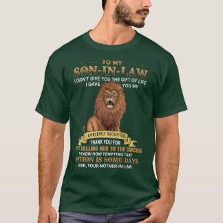 T-shirt Mens À Mon FilsInLaw Drôle De MotherInLaw Merci