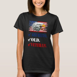T-shirt Mens Abuelito Ancien vétéran américain Drapeau d'a