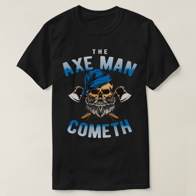 T-shirt Mens Ae Throwing Cadeau Crâne Ae Man Cometh Pullov (Design devant)