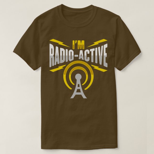 T-shirt Mens Amateur Radio Im radioactive Design for Ham R (Design devant)