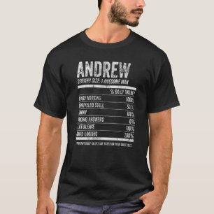 T-shirt Mens Andrew Nutrition Nom personnalisé Fac