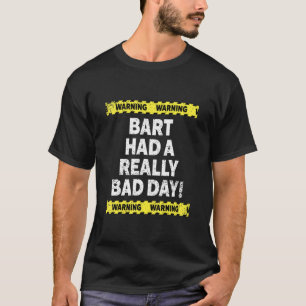 T-shirt Mens Avertissement Bart A Vraiment Mauvais Jour Hu