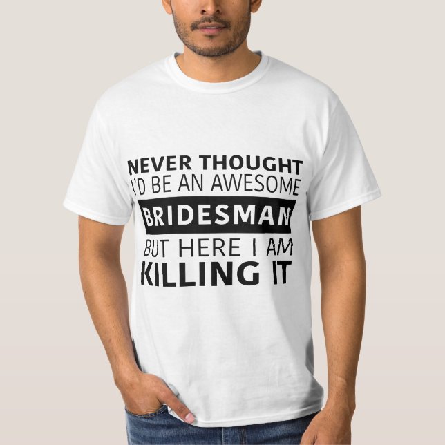 T-shirt Mens Awesome Bridesman  (Devant)