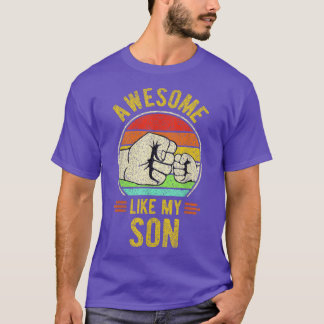 T-shirt Mens AWESOME COMME MON FILS Funny Fête des pères 2