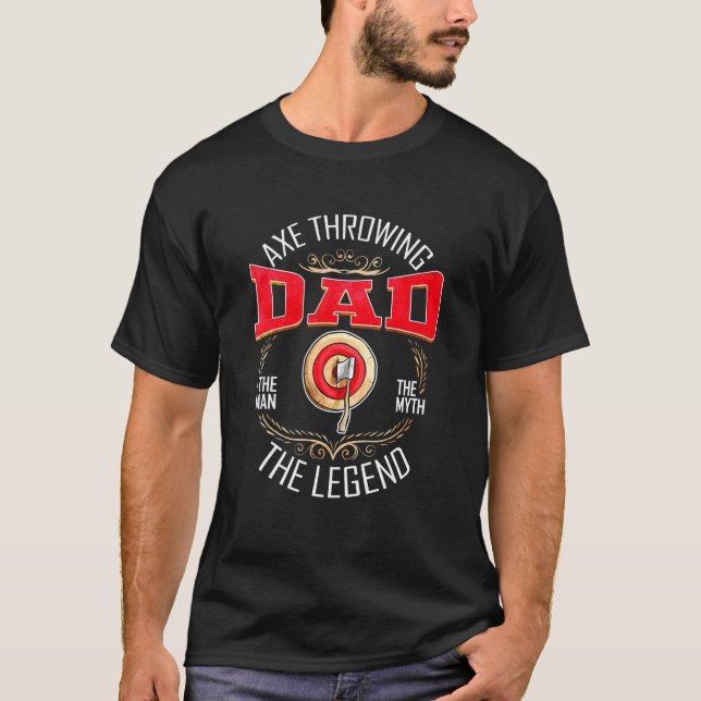 T-shirt Mens Axe Throwing Dad  Hatchet & Axe Throwing (Devant)