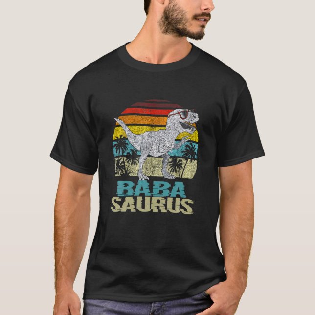 T-shirt Mens Babasaurus T Rex Dinosaur Baba Saurus Famille (Devant)