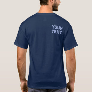 T-shirt Mens Back Imprimer Modèle de police désorganisé Pe