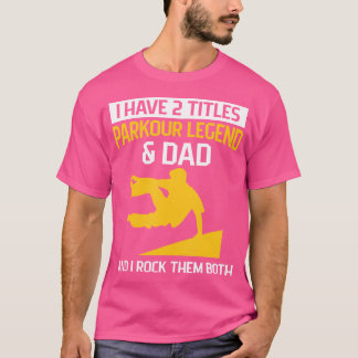 T-shirt Mens Backflip Parkour Design For Your Parkour Dad