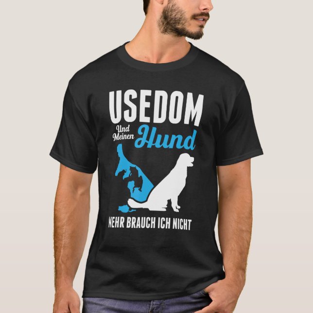 T-shirt Mens Baltic Sea Island Usedom Coast Holiday Beach  (Devant)