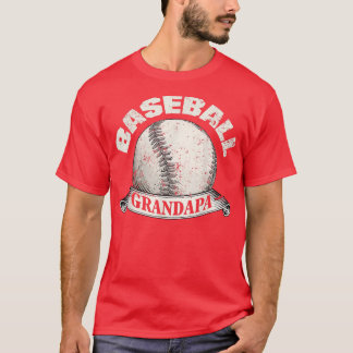 T-shirt Mens Baseball Grandpa Funny Baseball Grandfather F