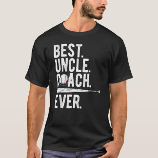 T-shirt Mens Baseball meilleur oncle entraîneur Jamais Fie