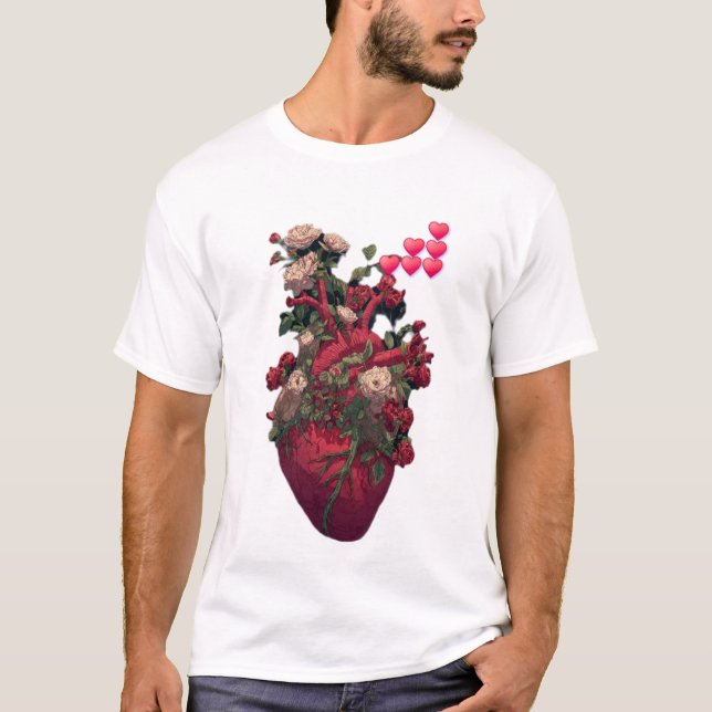 T-shirt Men's Basic T-Shirt, the anatomy of love  (Devant)