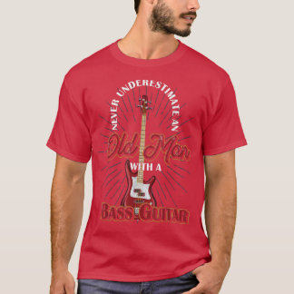 T-shirt Mens Bass Guitar Player Men Retired Bassist Music